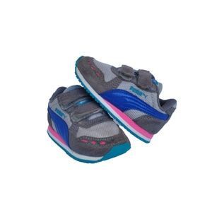 Puma Velcro Grey/Blue Baby Athletic Shoes 5